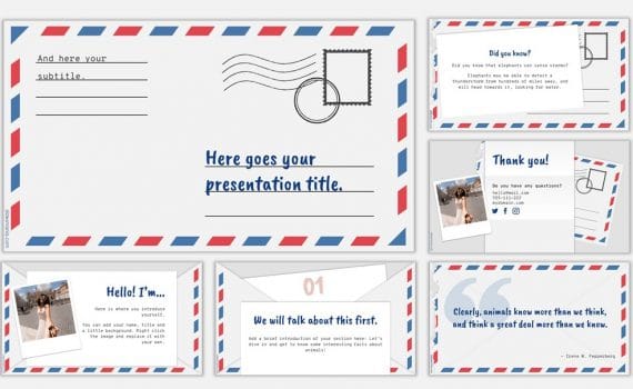 presentation template blue