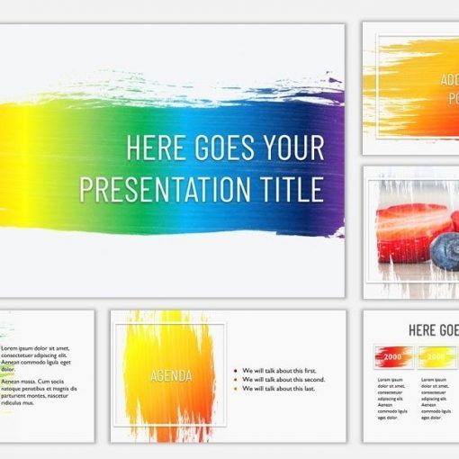 Free rainbow colors google slides theme