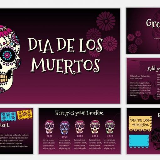 Dia de los Muertos template for Google Slides