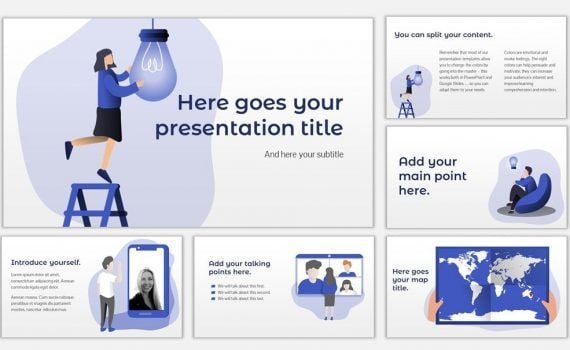 Pole Free Template for Google Slides or PowerPoint Presentations