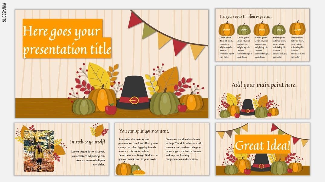 Thanksgiving 2019 Template for Google Slides Or PowerPoint Presentations