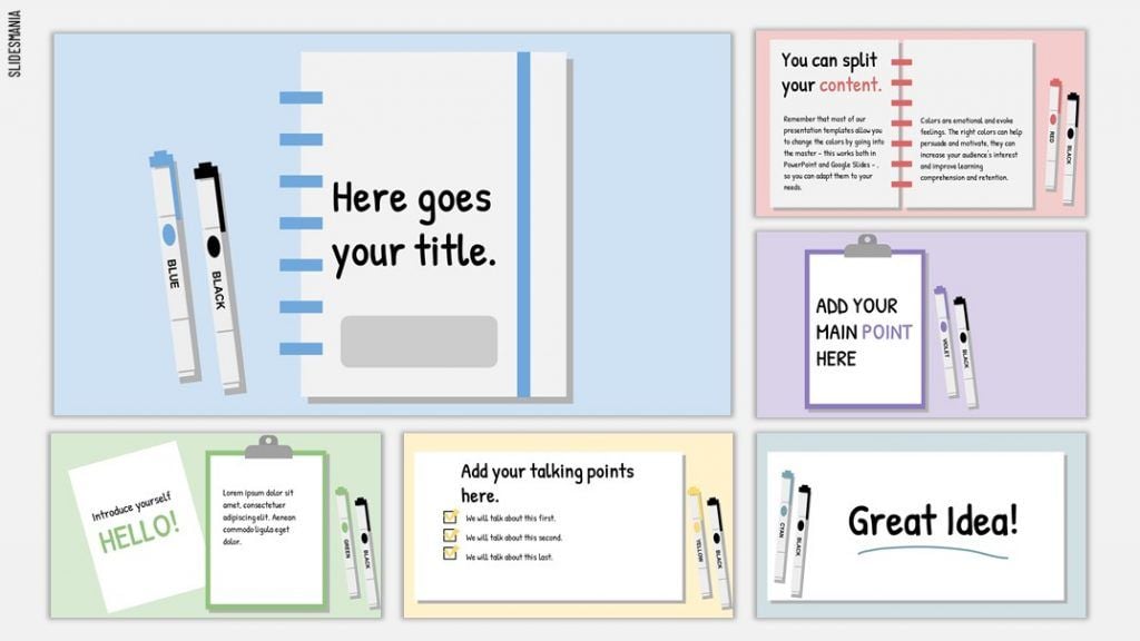 School Markers Template for PowerPoint and Google Slides