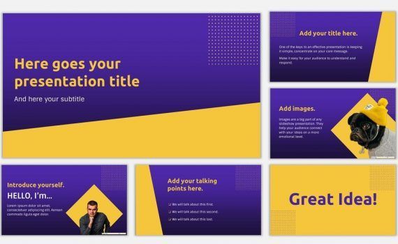 purple google slides presentation