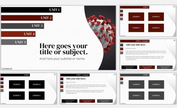 red powerpoint template