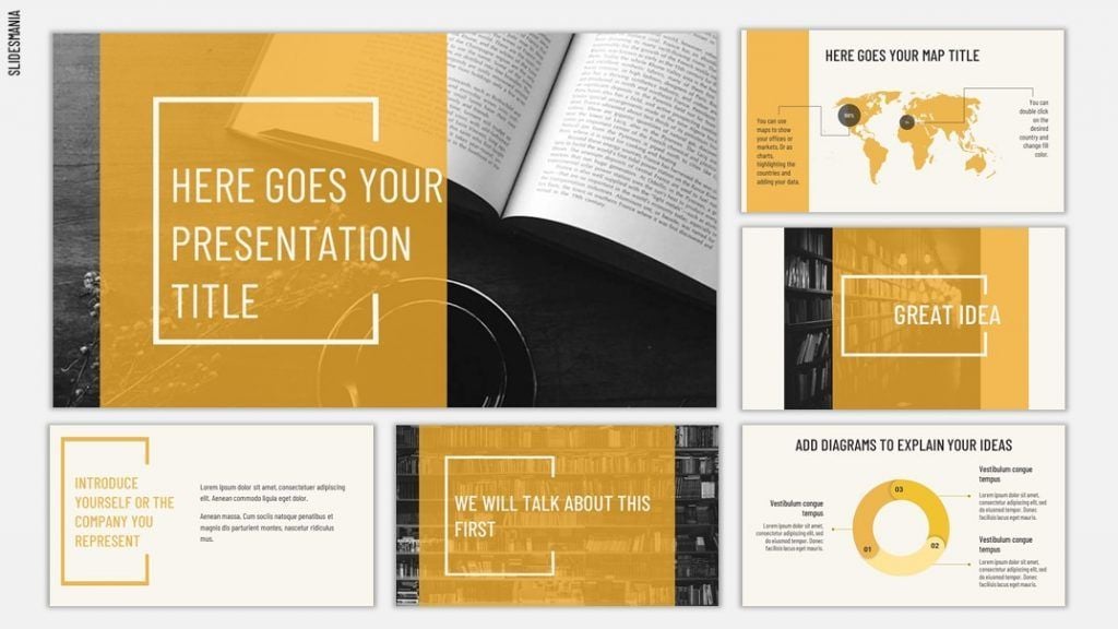 Open Book. Free PowerPoint Template & Google Slides Theme