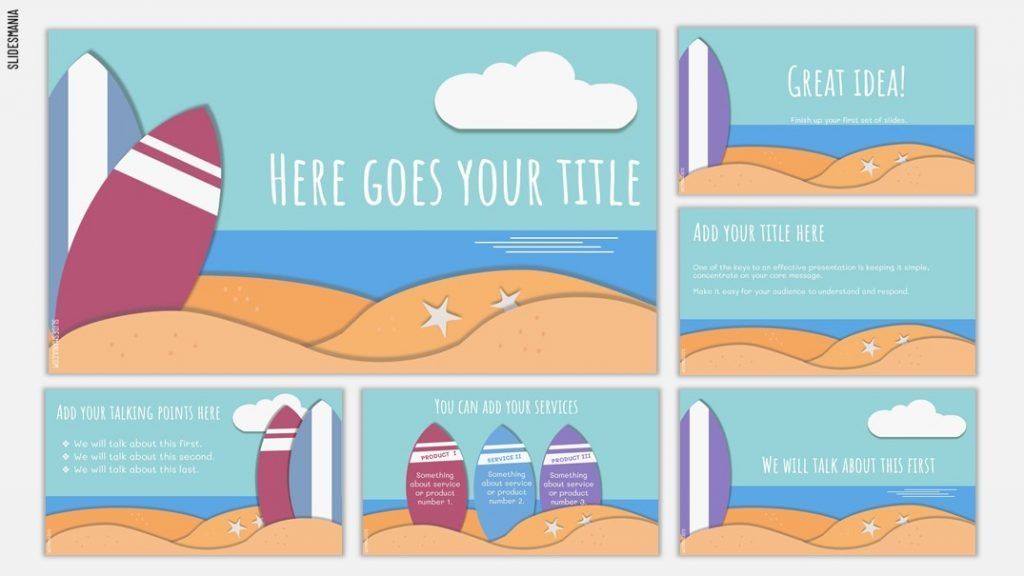 Summer Free Presentation Template for Google Slides or PowerPoint
