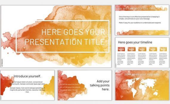 red presentation template