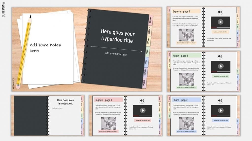 Free Hyperdoc handbook template for Google Slides or PowerPoint