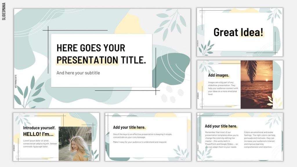 aesthetic cute google slides themes