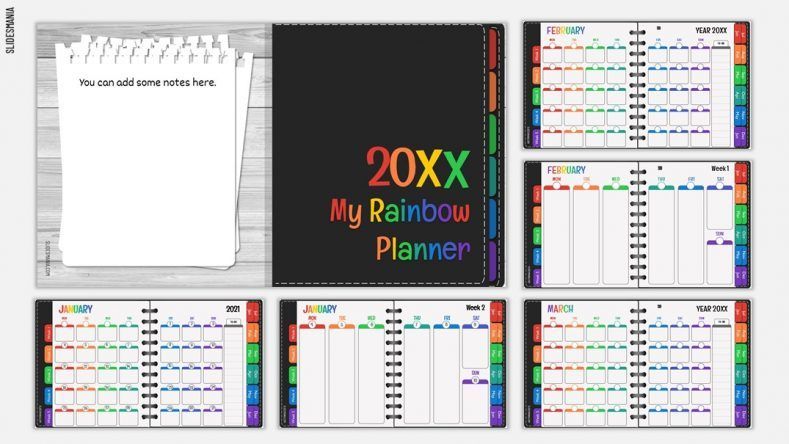 Notability Planner Minimal Theme 2022 Tiny Rainbow Planner GoodNotes ...