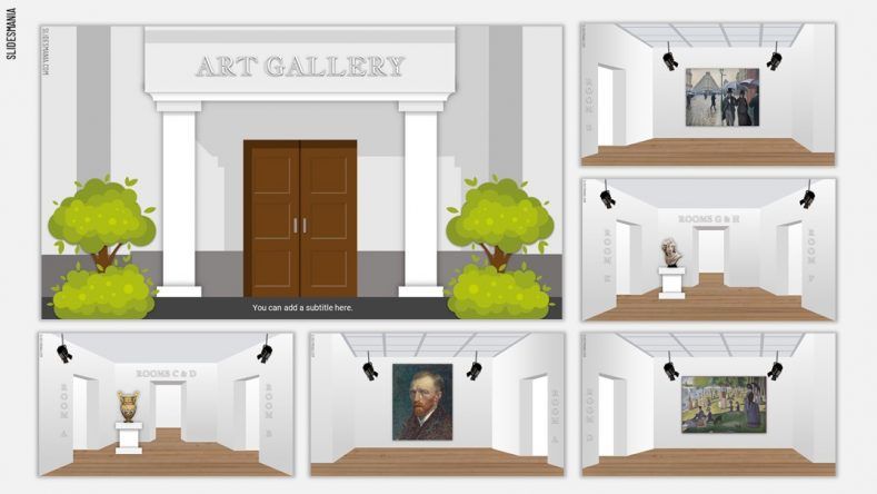 Virtual Art Gallery Interactive Template Slidesmania