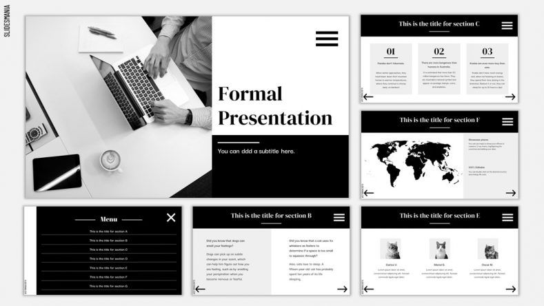 formal presentation template