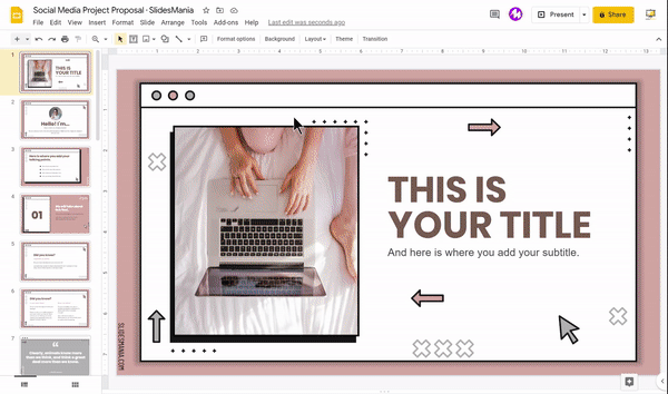 Cute project proposal | Free PowerPoint template & Google Slides