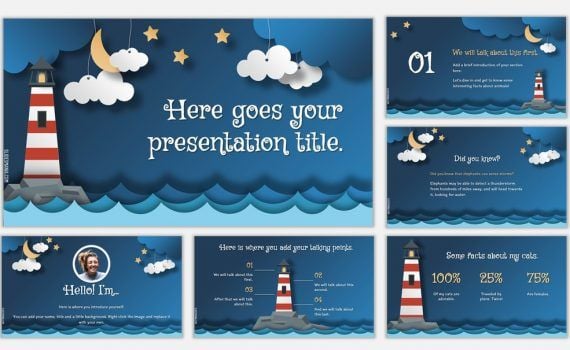 presentation with animation template