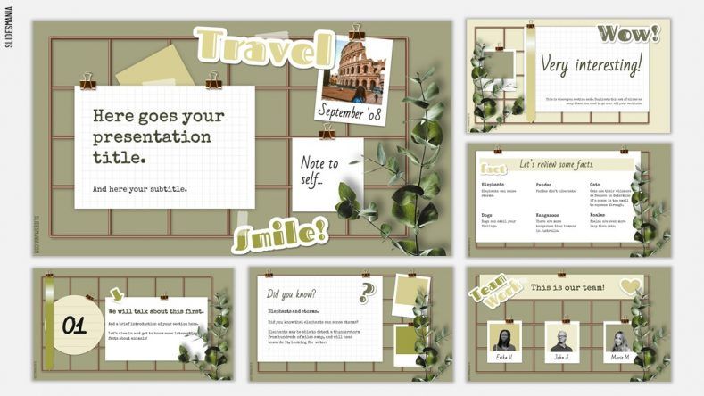 Vision board, mood board | Free PowerPoint template & Google Slides theme