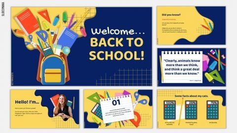 Back to School Free PowerPoint template Google Slides theme
