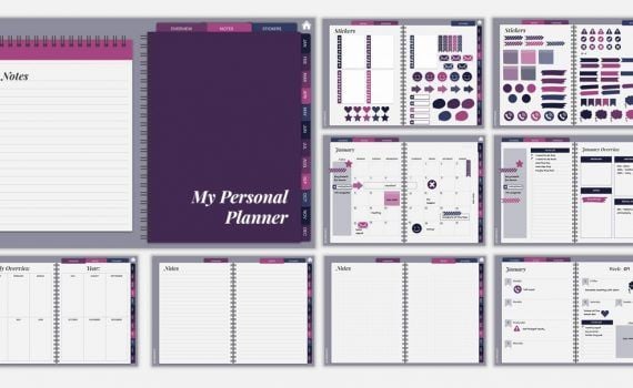 Daily and Monthly planner  Free PowerPoint template & Google