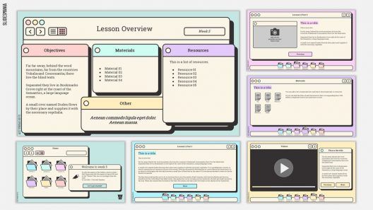 Learning Interactive Template Interactive lesson planner | Free PowerPoint template & Google Slides theme