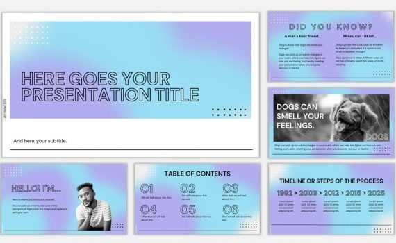 presentation template blue