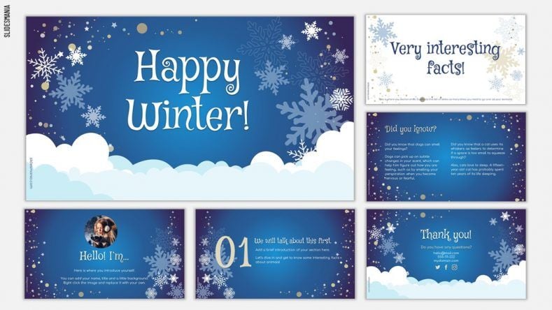 presentation template winter