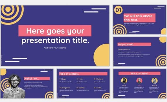 presentation template blue