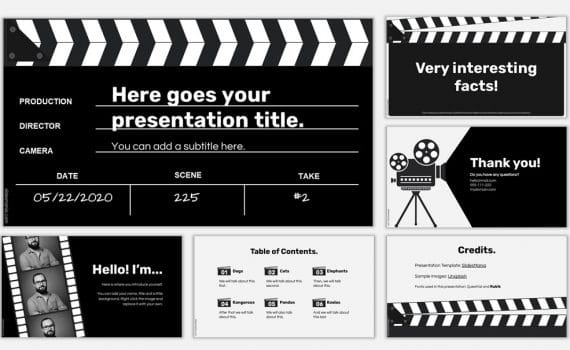 powerpoint slides black and white