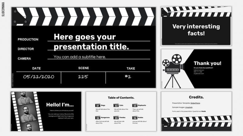 movie presentation ppt template