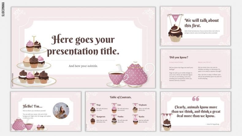 background powerpoint cupcake