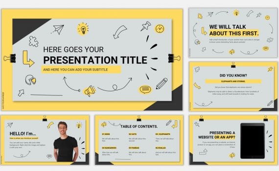simple presentation slide design