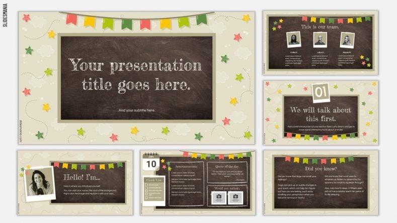 Chalkboard Background Infographics