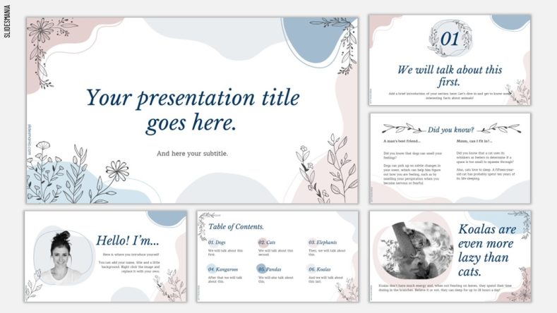 Light Pink Background Aesthetic PPT and Google Slides Themes
