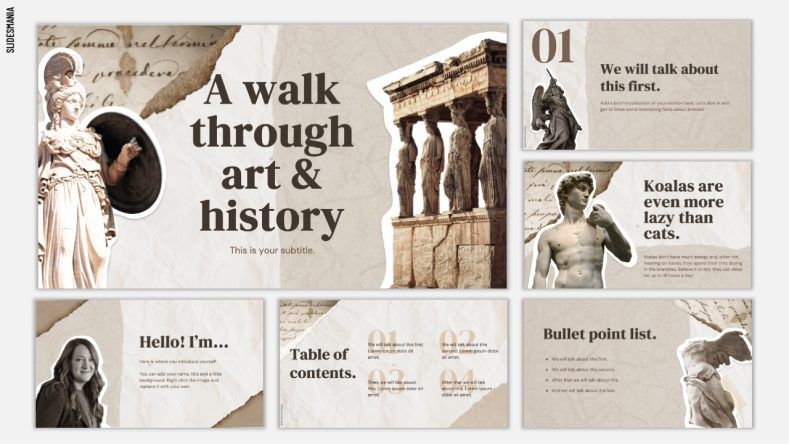 history presentation template powerpoint