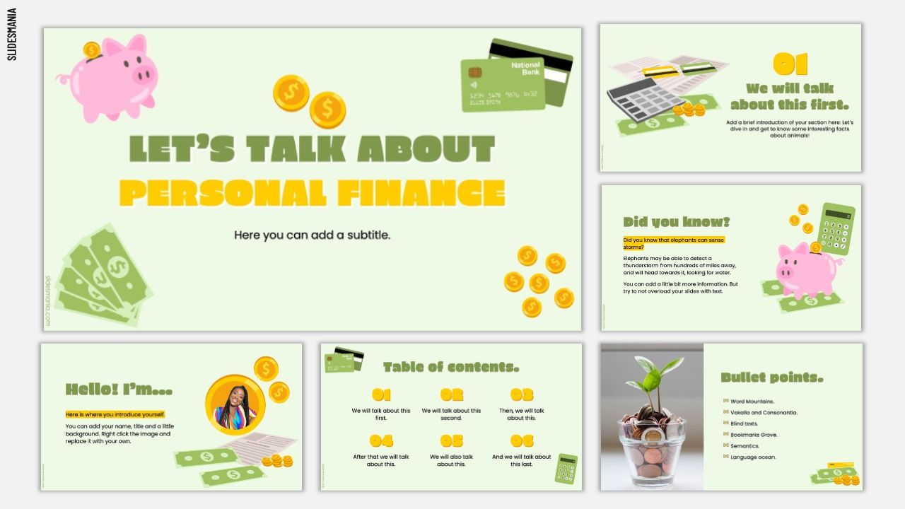free finance presentation templates