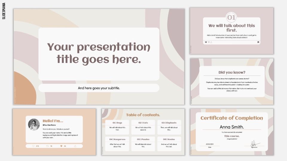 template for presentation slides