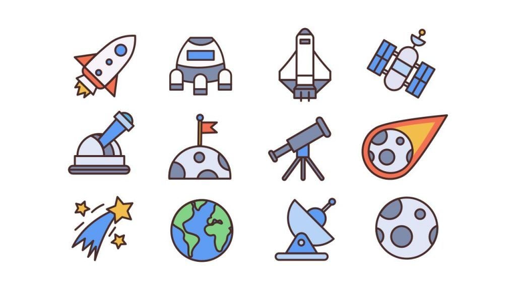 Space icon collection | 0046 - SlidesMania